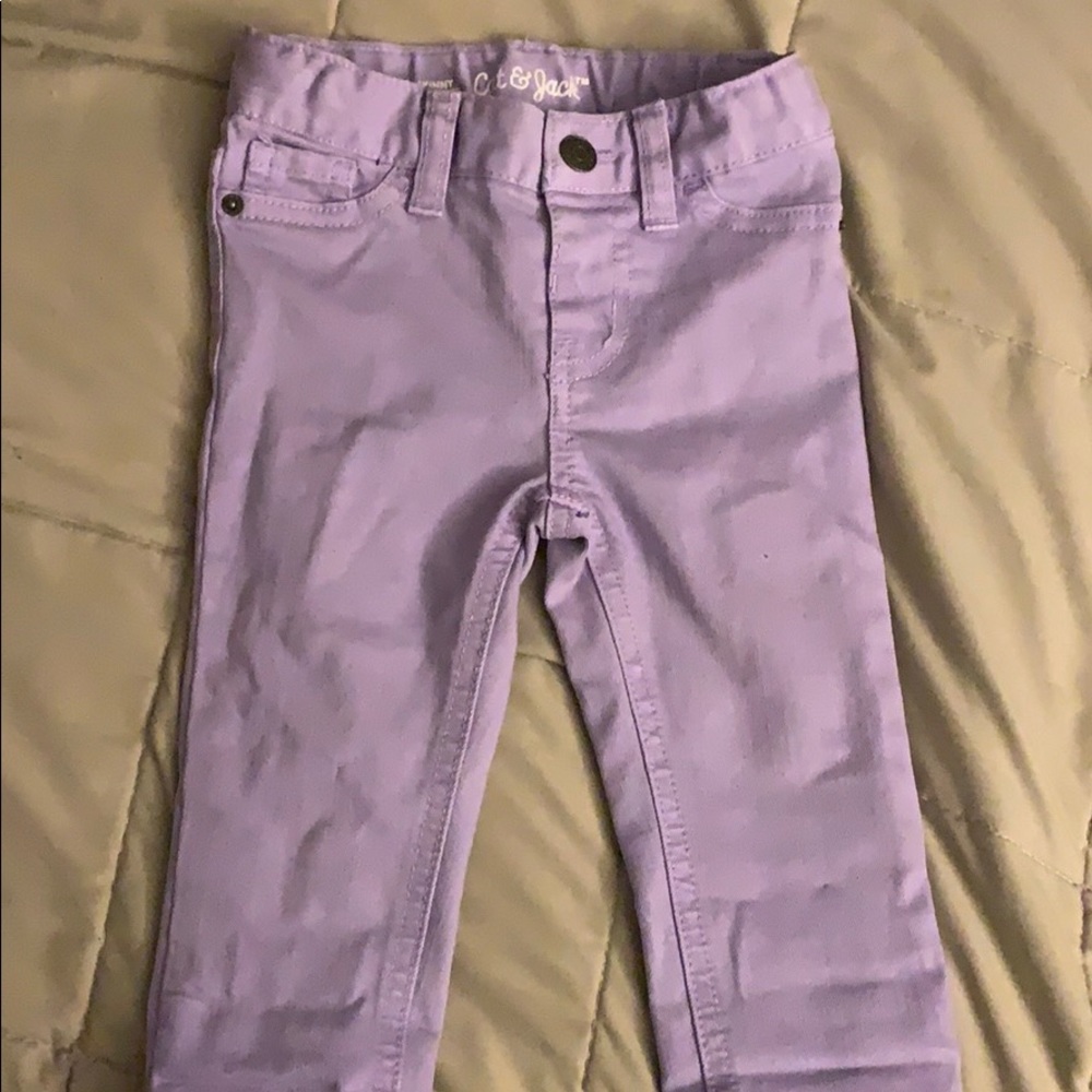 Purple skinny jeans